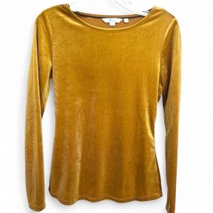 Women’s Boden Long Sleeve Velvet Fitted Blouse Size US 4